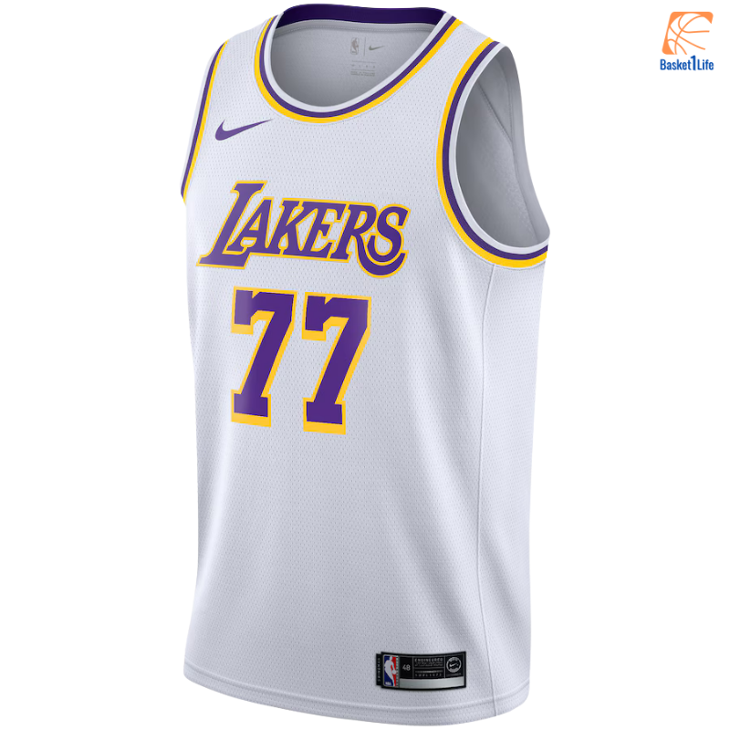 Los Angeles Lakers Nike Association Edition Swingman-Trikot – Weiß – Luka Dončić