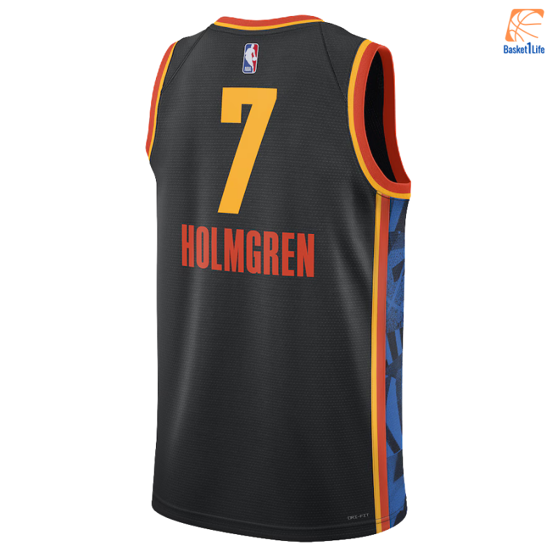 Nike Chet Holmgren Schwarzes Oklahoma City Thunder 2024/25 Swingman-Trikot – City Edition