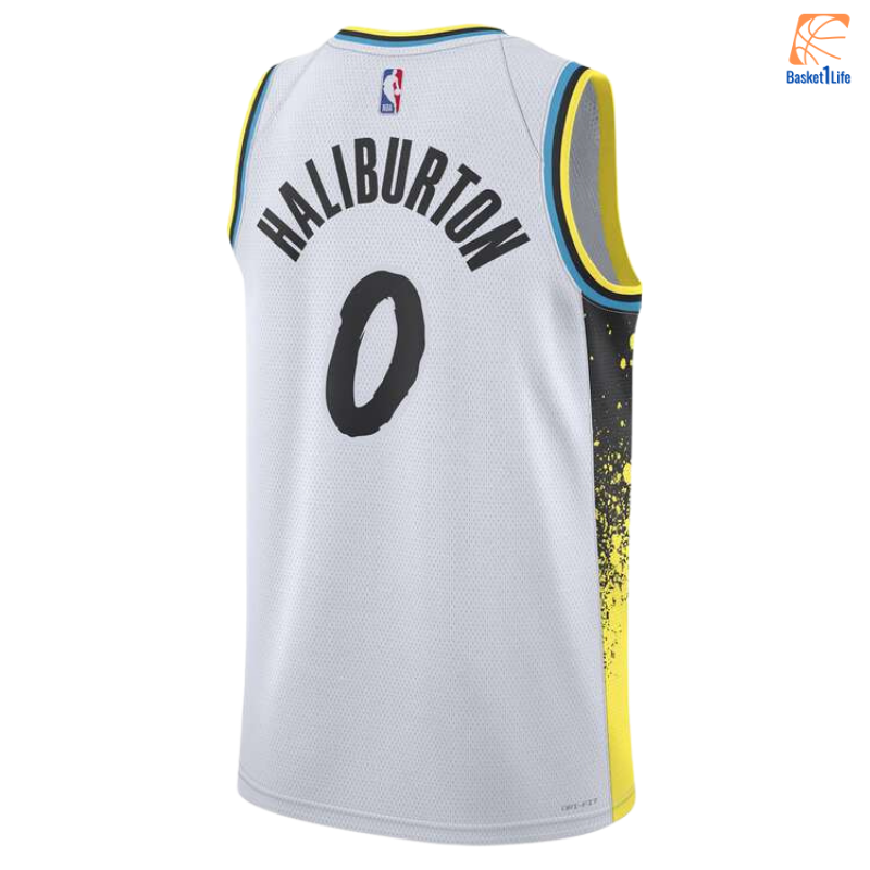 Nike Indiana Pacers Tyese Haliburton 2024/25 City Edition Swingman Trikot Weiß