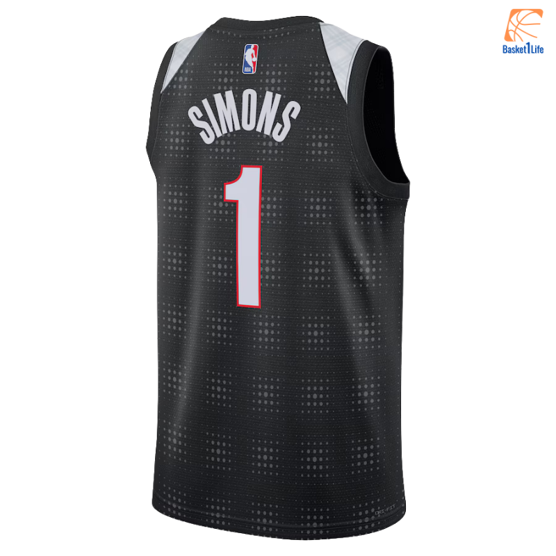 Portland Trail Blazers Nike City Edition Swingman-Trikot 2024 – Schwarz – Anfernee Simons