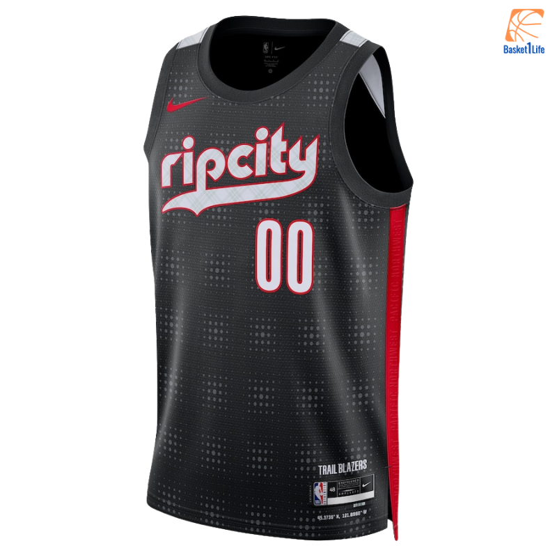 Portland Trail Blazers Nike City Edition Swingman Trikot 2024 – Schwarz – Scoot Henderson