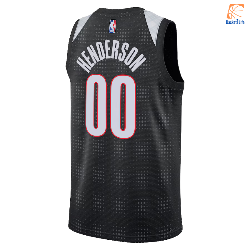 Portland Trail Blazers Nike City Edition Swingman Trikot 2024 – Schwarz – Scoot Henderson