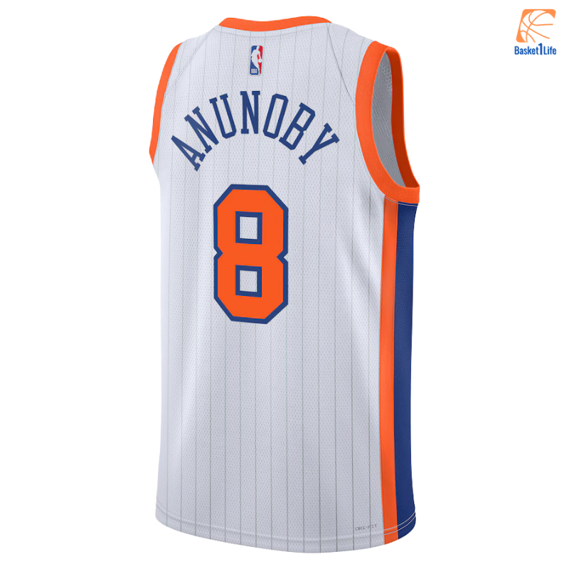 New York Knicks Nike City Edition Swingman Trikot 2024 - Weiß - OG Anunoby