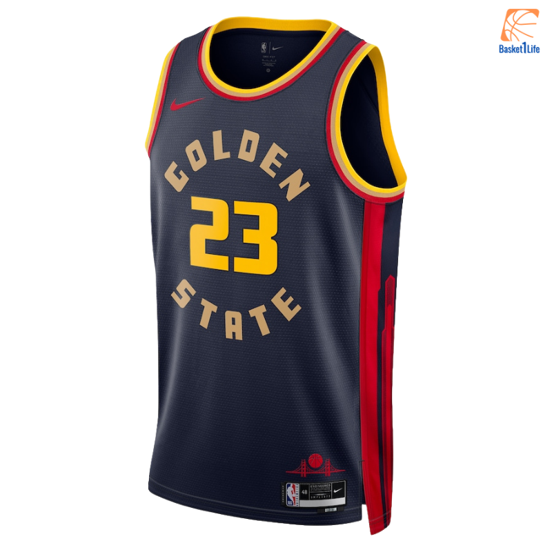 Golden State Warriors Nike City Edition Swingman Trikot 2024 - Marineblau - Draymond Grün