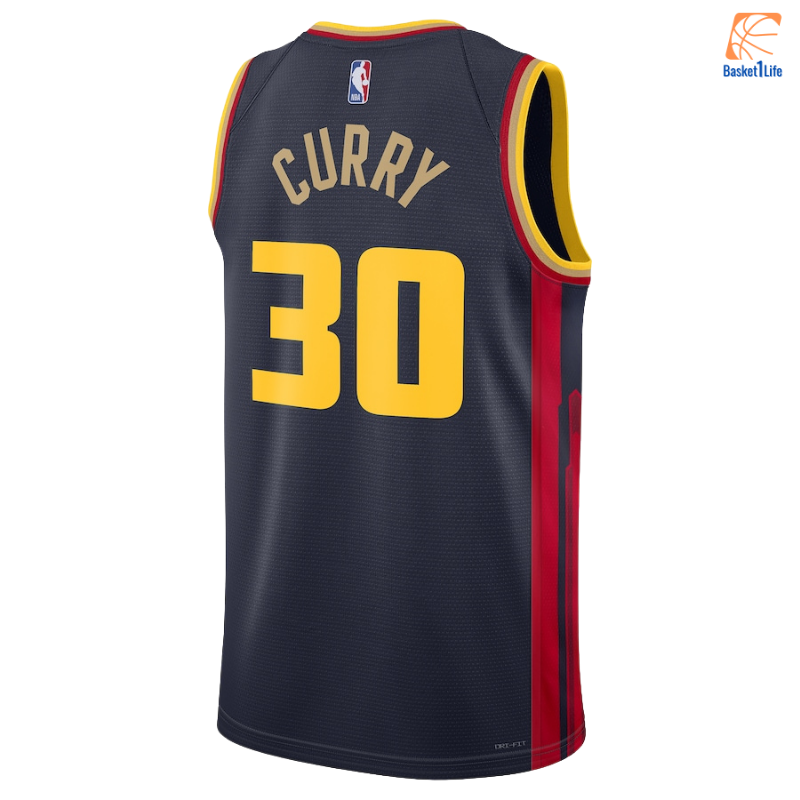 Golden State Warriors Nike City Edition Swingman Trikot 2024 - Marineblau - Stephen Curry