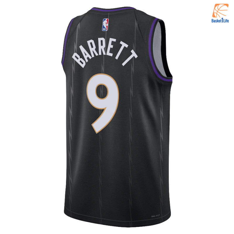 Toronto Raptors Nike City Edition Swingman-Trikot 2024 – Schwarz – RJ Barrett