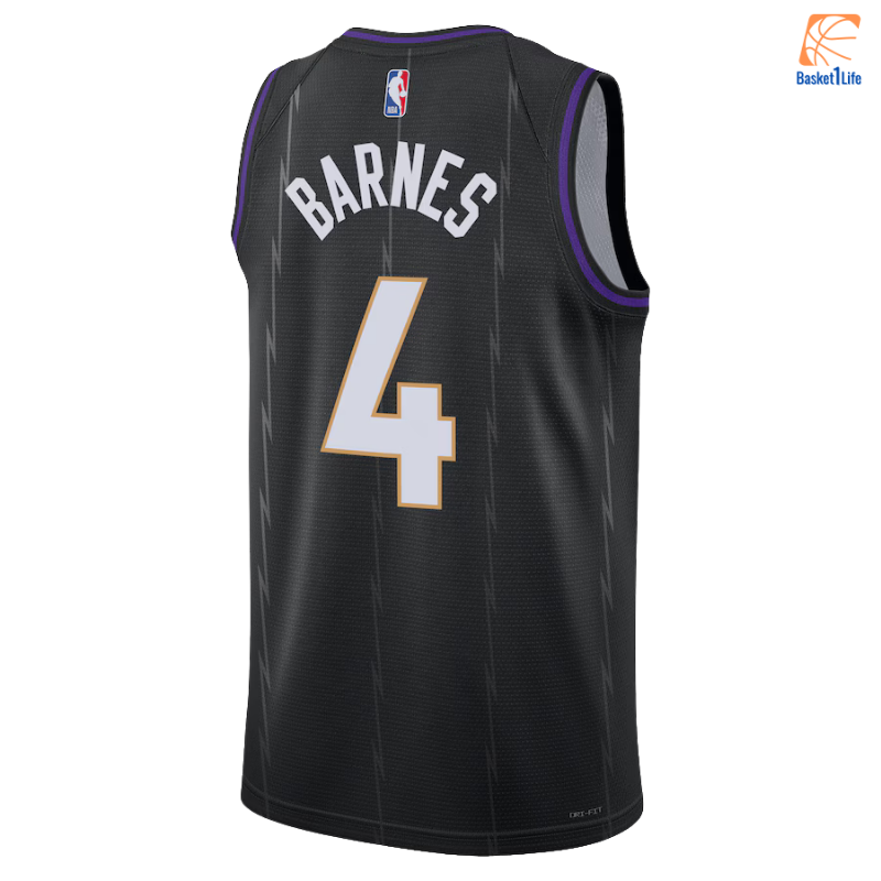 Toronto Raptors Nike City Edition Swingman Trikot 2024 - Schwarz - Scottie Barnes