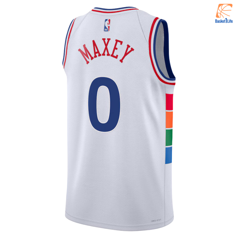 Philadelphia 76ers 2024 Nike City Edition Swingman-Trikot - Weiß - Tyrese Maxey