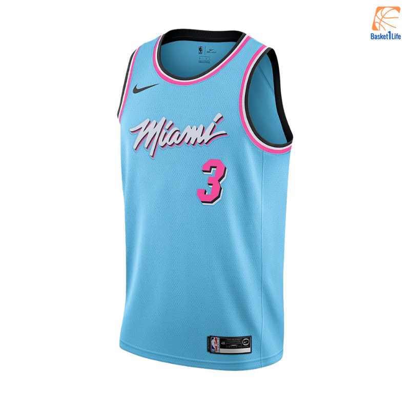 Miami Heat Dwyane Wade Nike City Edition Swingman NBA-Trikot - Blau
