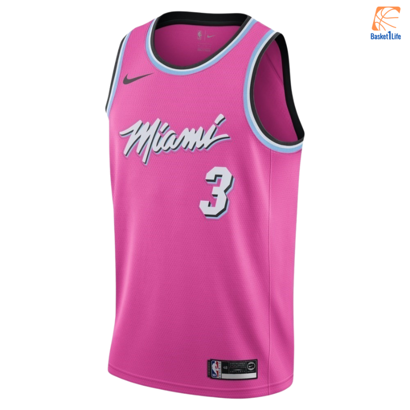 NBA Miami Heat Dwyane Wade Nike Edition Swingman Trikot - Pink