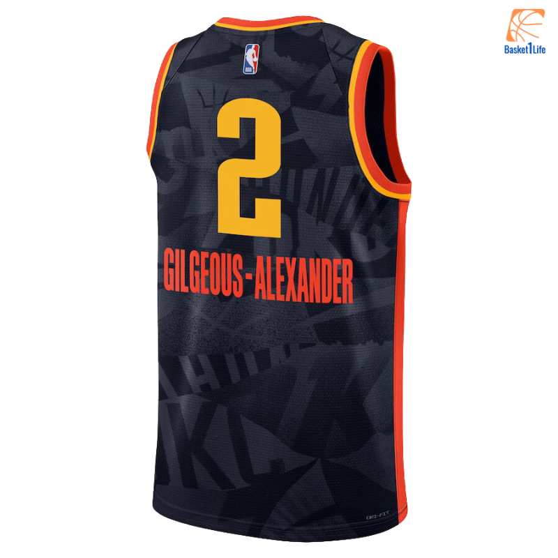 Oklahoma City Thunder Nike City Edition 23 Swingman-Trikot – Schwarz – Shai Gilgeous-Alexander