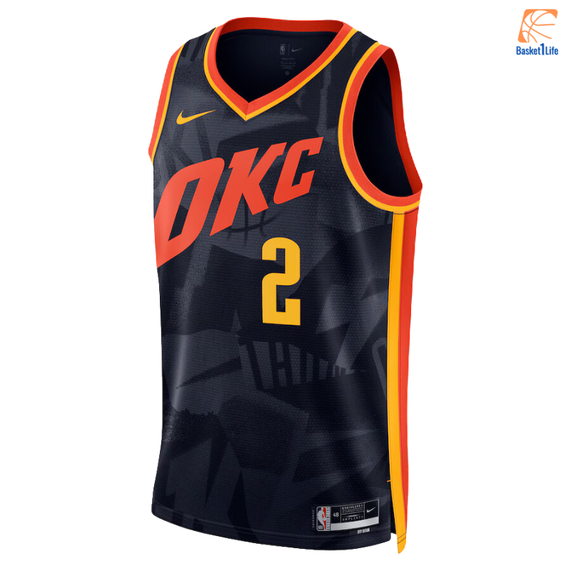 Oklahoma City Thunder Nike City Edition 23 Swingman-Trikot – Schwarz – Shai Gilgeous-Alexander