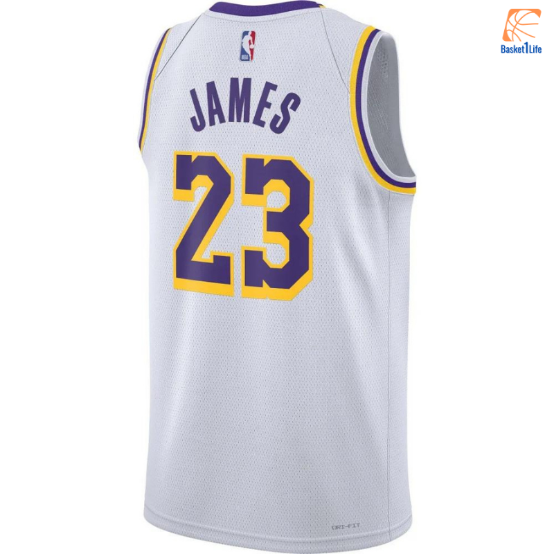 Los Angeles Lakers Association Edition 2022-23 Maillot Weiß James Lebron 23 NBA