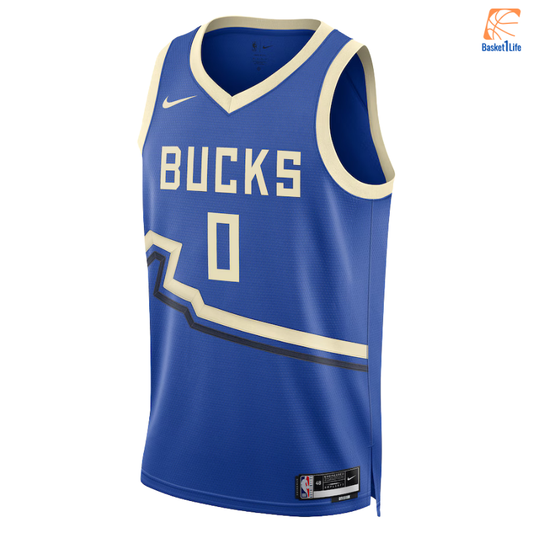 Milwaukee Bucks 2024 Nike City Edition Swingman Trikot - Royal - Damian Lillard 