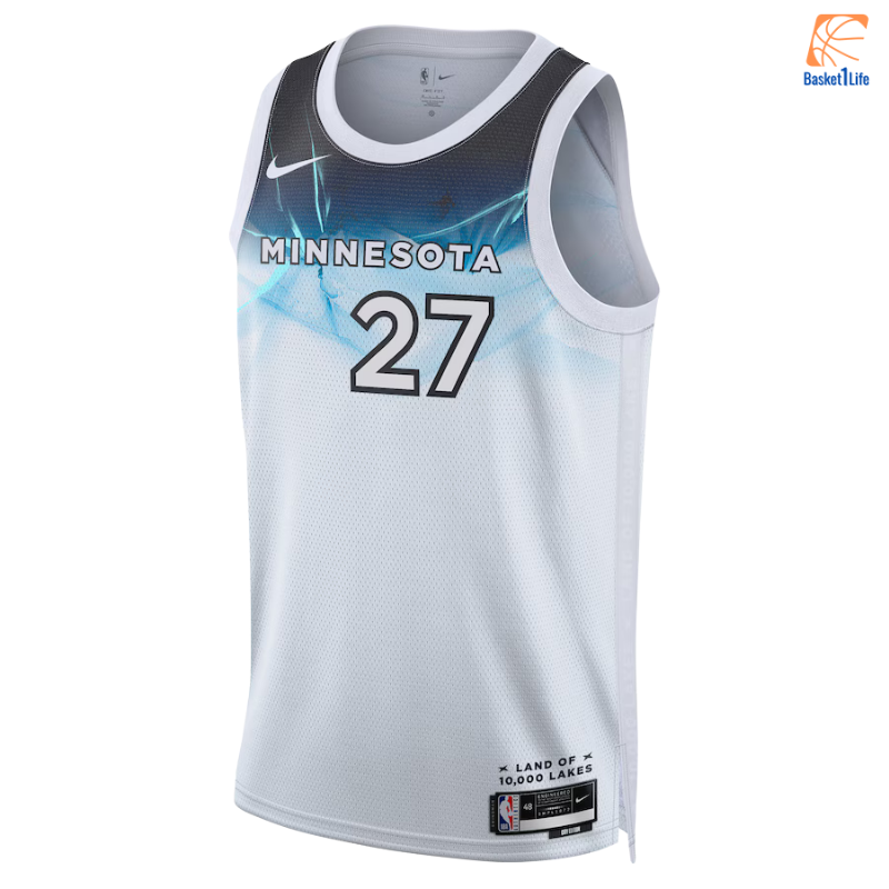 Minnesota Timberwolves 2024 Nike City Edition Swingman Trikot - Weiß - Rudy Gobert 