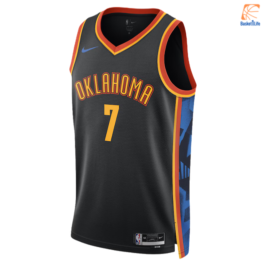 Nike Chet Holmgren Schwarzes Oklahoma City Thunder 2024/25 Swingman-Trikot – City Edition 