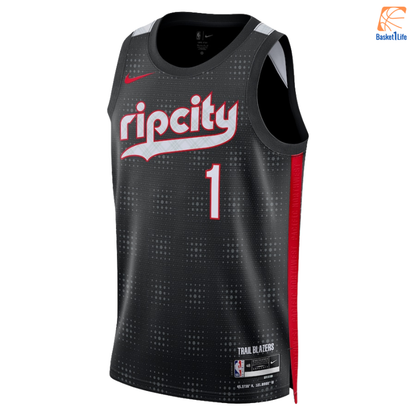 Portland Trail Blazers Nike City Edition Swingman Jersey 2024 - Black - Anfernee Simons