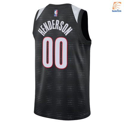 Portland Trail Blazers Nike City Edition Swingman Jersey 2024 - Black - Scoot Henderson