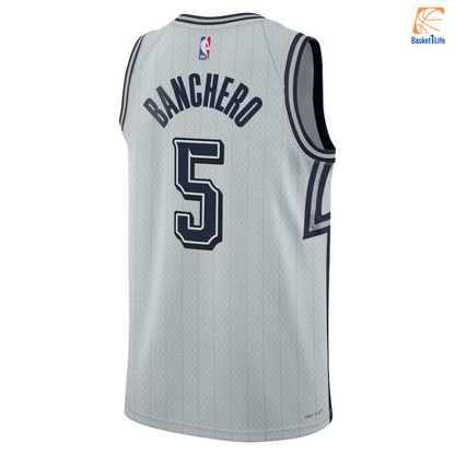 Orlando Magic Nike City Edition Swingman Trikot 2024 - Silber - Paolo Banchero 