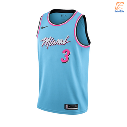 Maillot NBA Miami Heat Dwyane Wade Nike City Edition Swingman - Blue