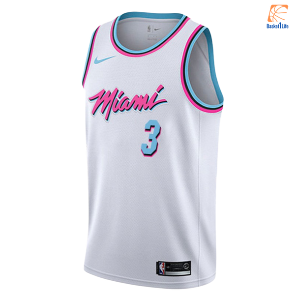 Maillot NBA Miami Heat Dwyane Wade Nike Edition Swingman - White