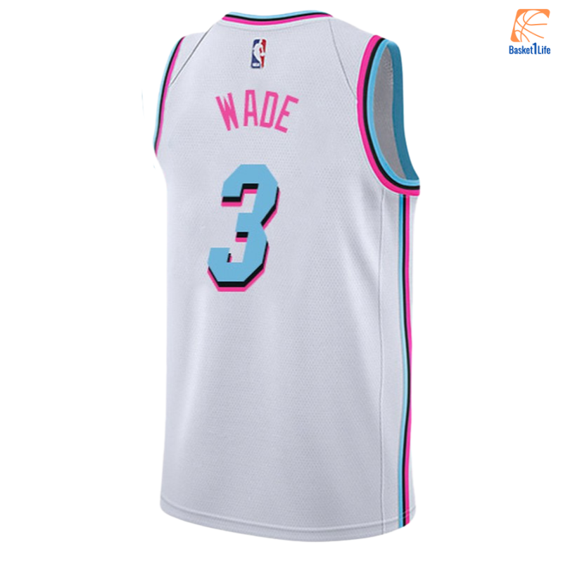 Maillot NBA Miami Heat Dwyane Wade Nike Edition Swingman White Basket1life