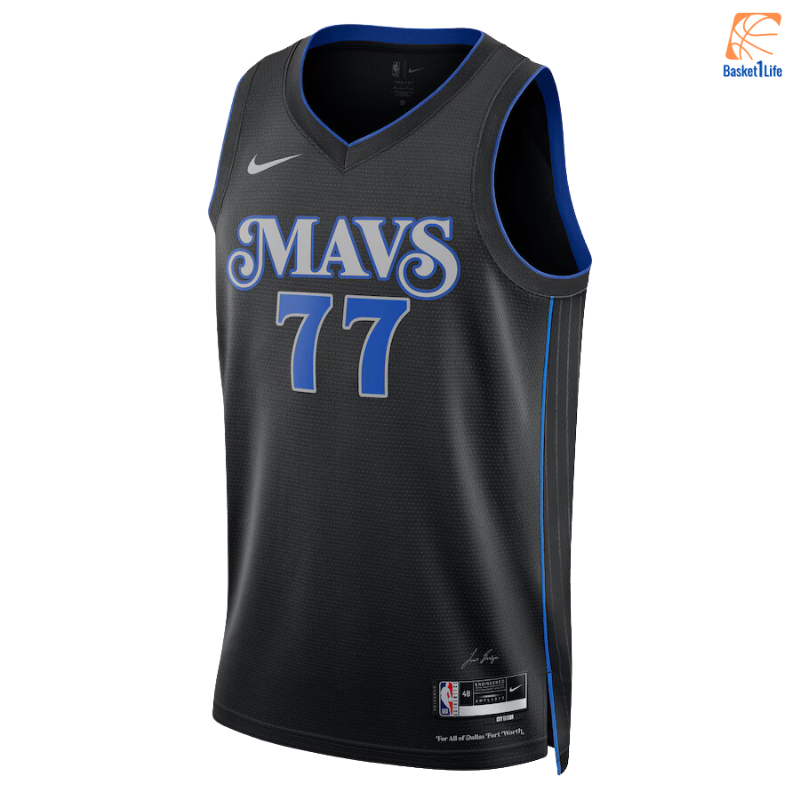 Nike City Edition Dallas Mavericks Swingman Jersey - Black - Luka Dončić