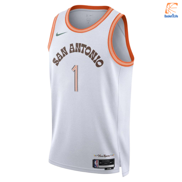 Maillot Swingman Nike City Edition San Antonio Spurs - Blanc - Victor Wembanyama