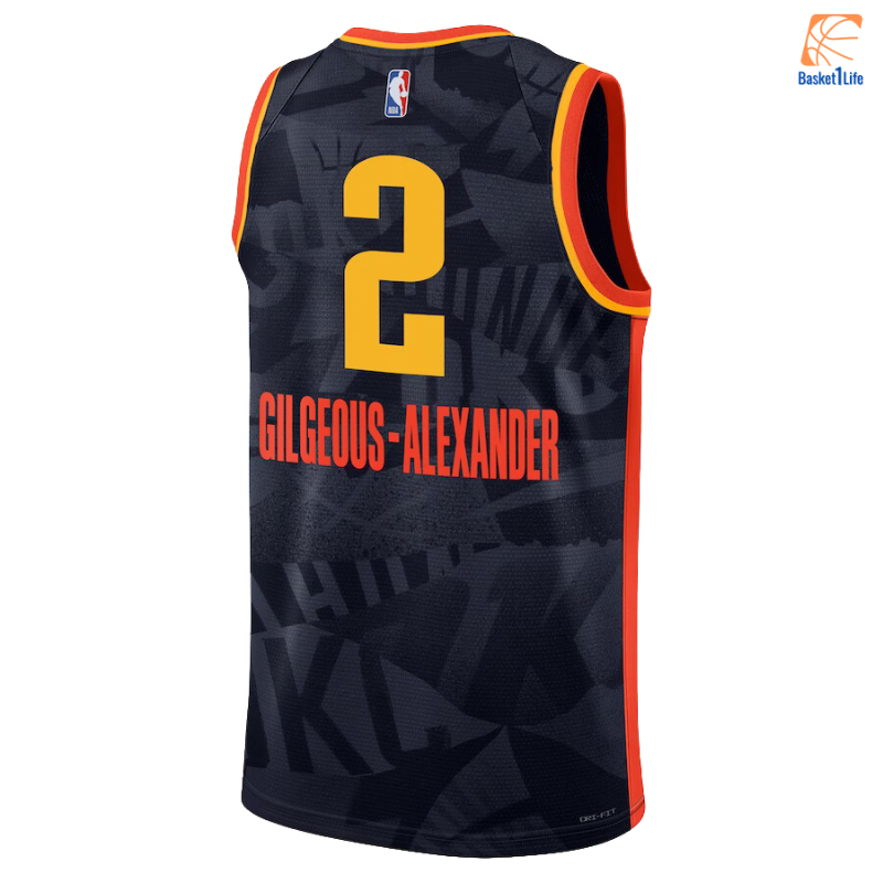 Maillot Swingman Nike City Edition 23 d'Oklahoma City Thunder - Noir - Shai Gilgeous-Alexander